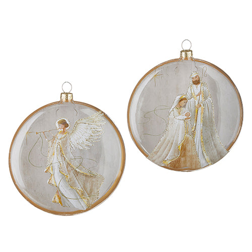 Holy Family and Angel Disc Ornament - 3 Options