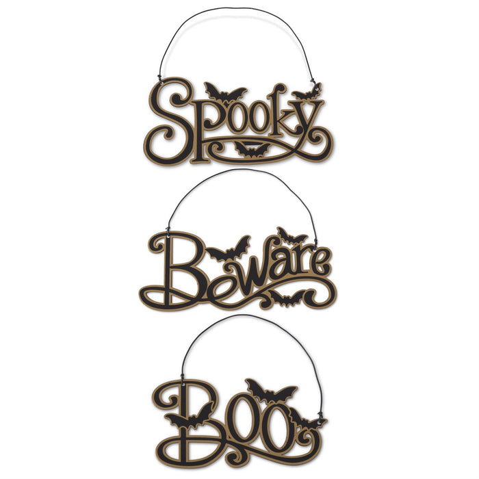 Halloween Cutout Message Ornaments