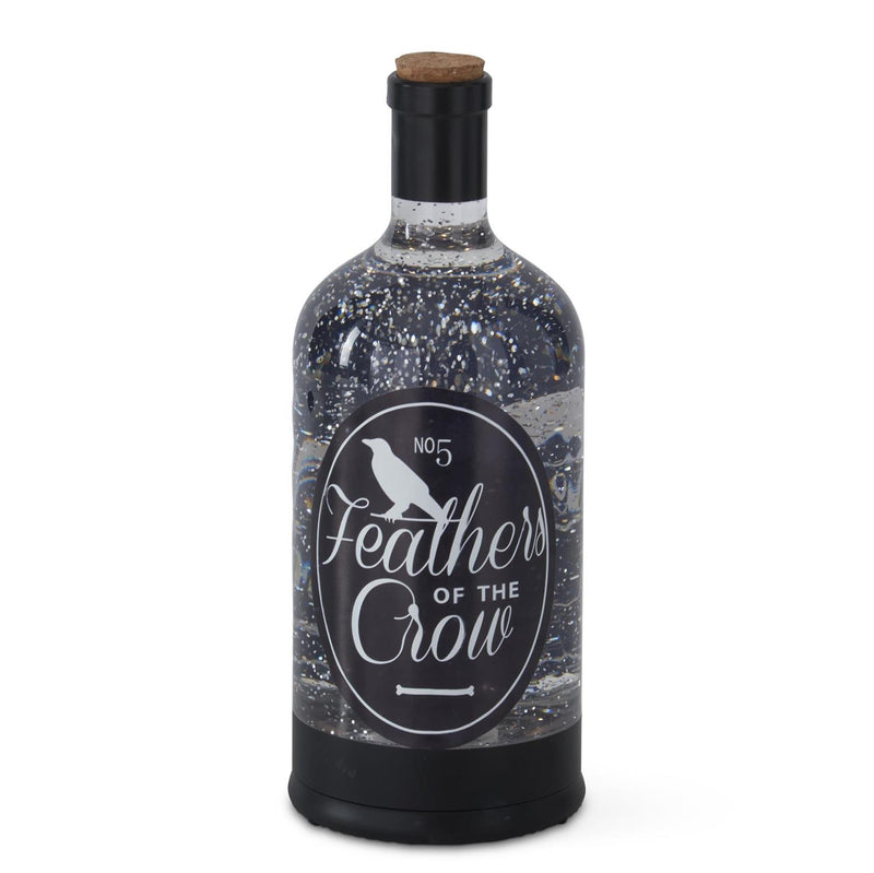 Water Spinning Feathers of the Crow LED Bottle