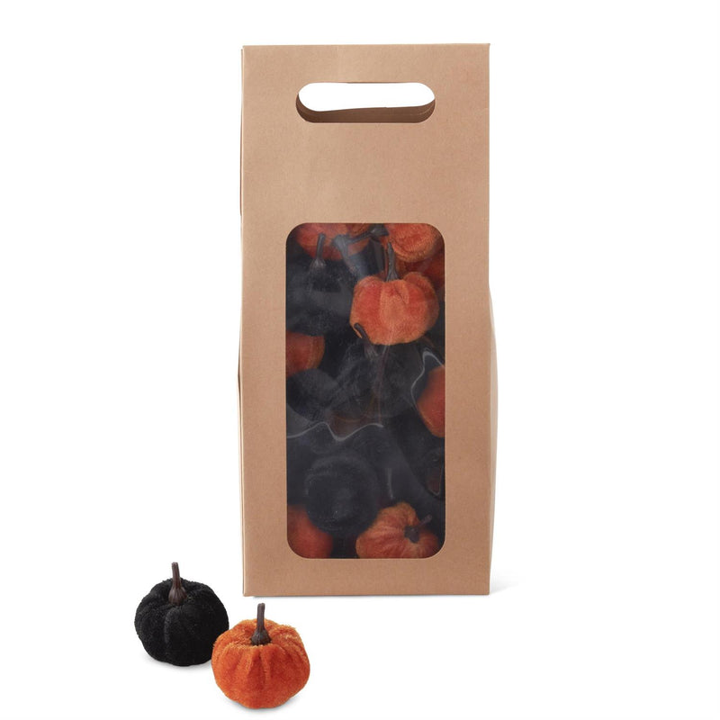 Bag of Mini Black & Orange Pumpkins