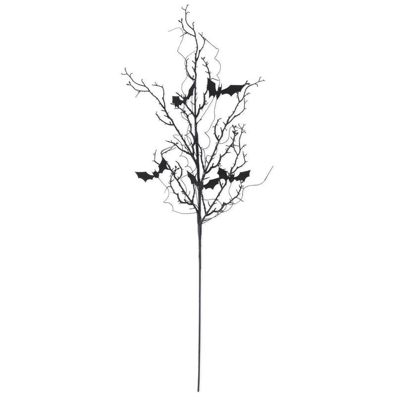 Black with Purple Glitter Twig & Bat Spray
