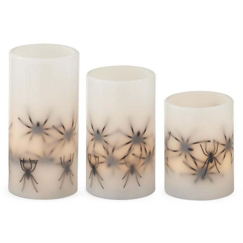 Spider Wax LED Flicker Flame Candle Set w/Timers