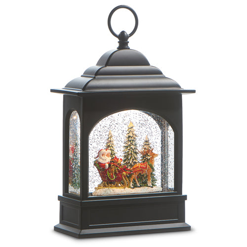 Santa and Mrs. Claus Musical Lighted Water Lantern