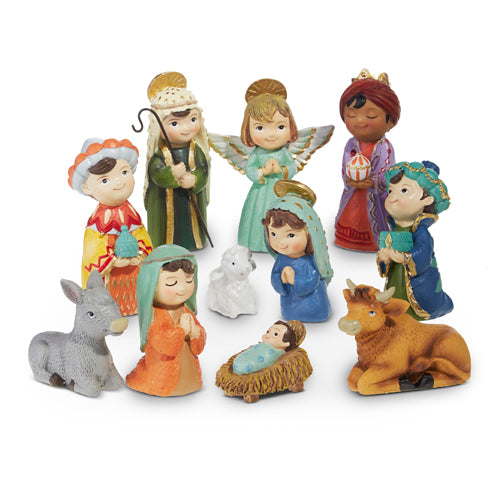 Whimsical Nativity Set of 11