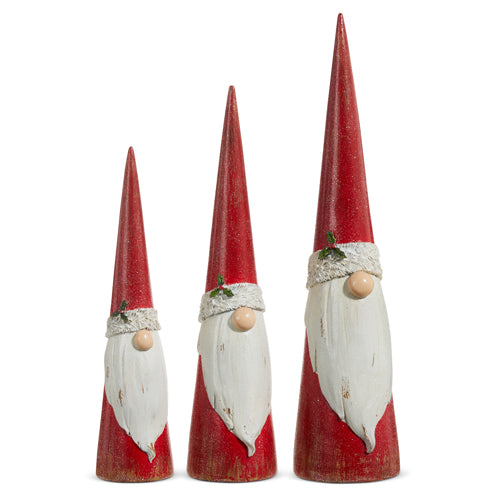 Cone Santa Gnomes - Set of 3
