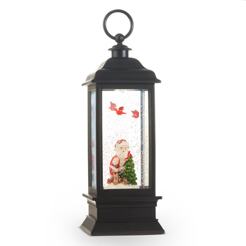 Santa Reading a Book Animated Lighted Water Lantern