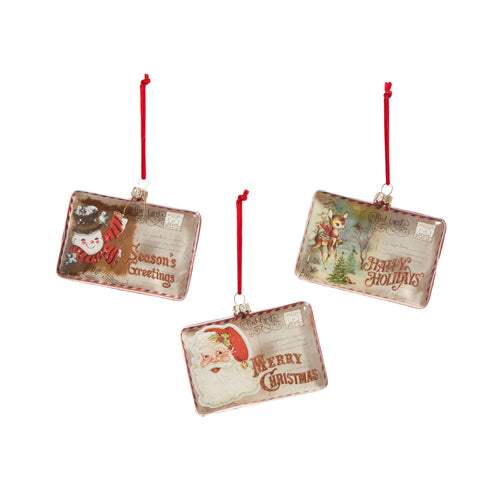 Vintage Postcard Ornament - 4 Options