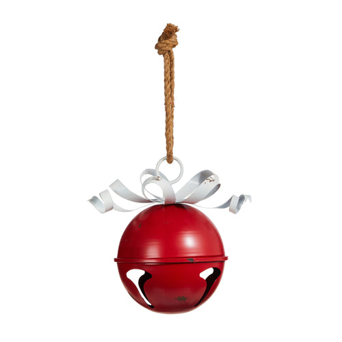Red Distressed Jingle Bell Ornament
