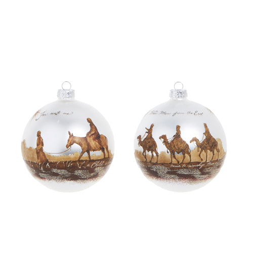 Holy Family and Wise Men Ball Ornament - 3 Options