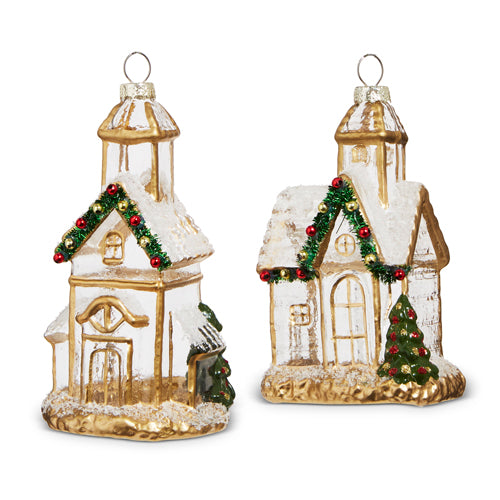 Gold Church Ornament - 3 Options