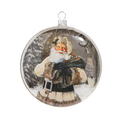 Woodland Santa Disc Ornament