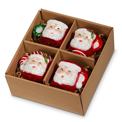 Box of Santa Mug Ornaments - 5 Options