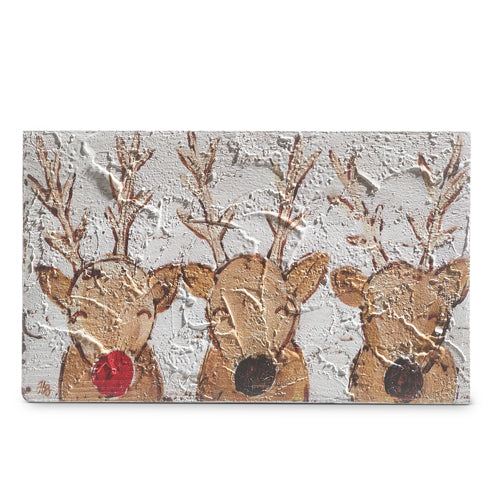 Reindeer Friends Wood Block