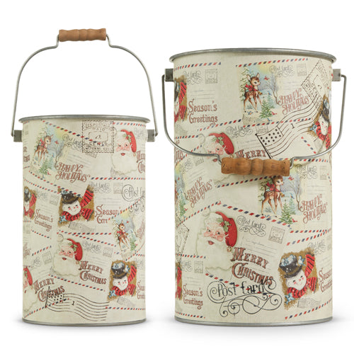 Vintage Postcard Buckets