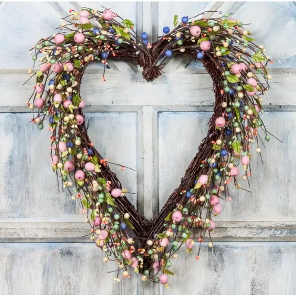 Heart Shaped Wreath On Twig Base