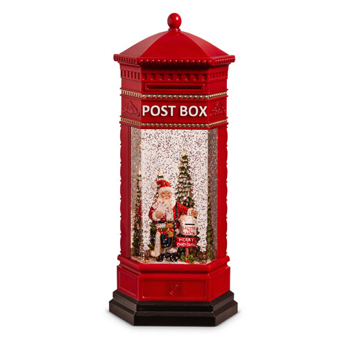 Santa Lighted Water Post Box