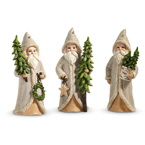 Natural Santa with Tree Ornaments
