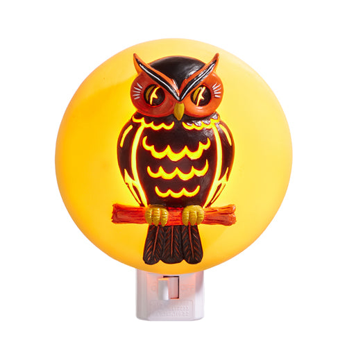 Owl in a Harvest Moon Night Light
