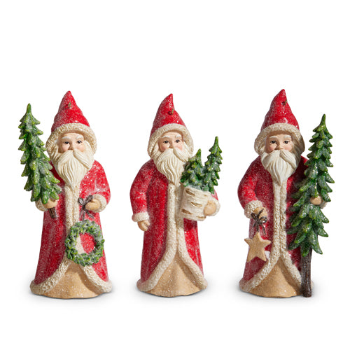 Red Santa with Tree Ornaments