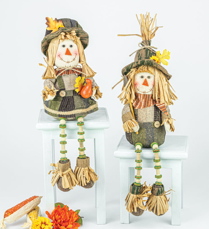 Sunflower Scarecrow Button Leg