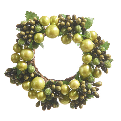 Beaded Berry Candle Ring