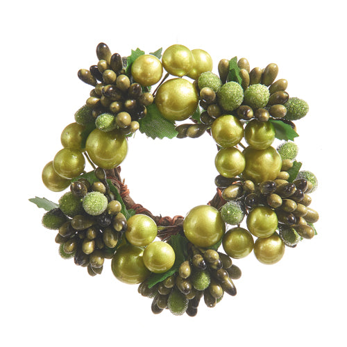 Beaded Berry Candle Ring