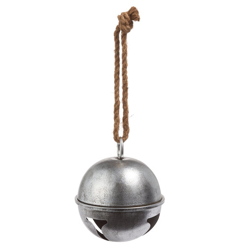 Antique Silver Jingle Bell Ornament