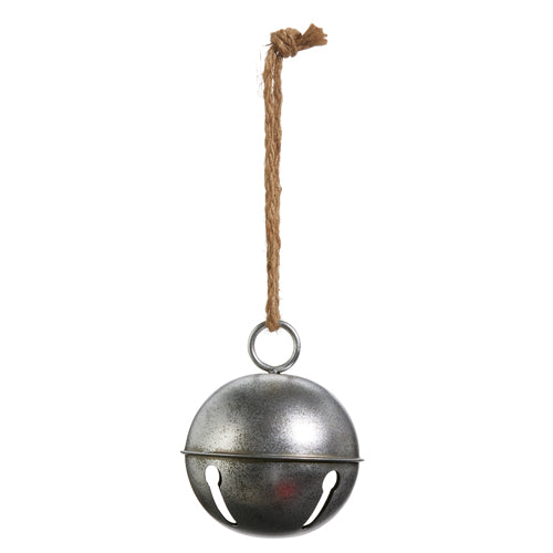 Antique Silver Jingle Bell Ornament