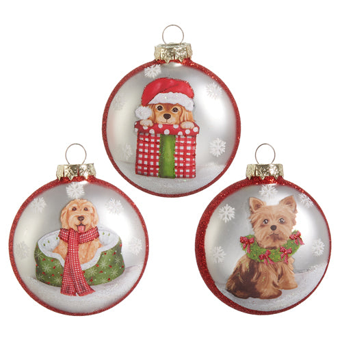 Celebrate the Season Pup Disc Ornaments