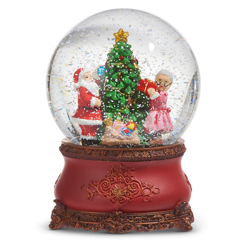 Musical Mr. and Mrs. Claus Water Globe