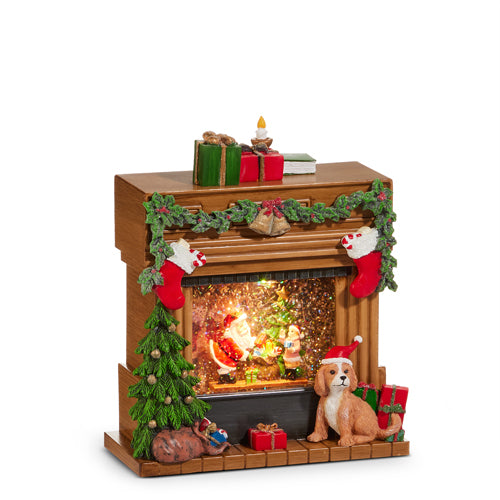 Santa Lighted Water Fireplace