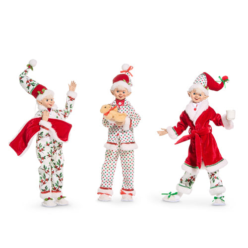 Pajama Party Posable Elf