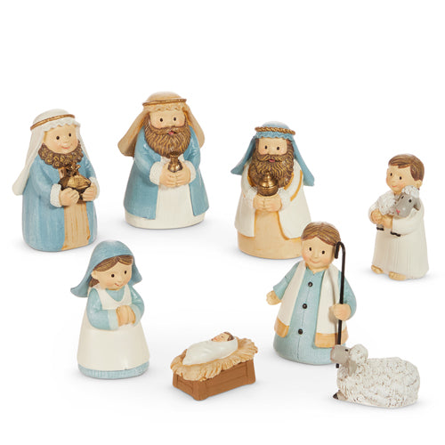 Blue Nativity Set