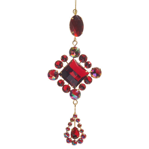 Red Jeweled Drop Ornament