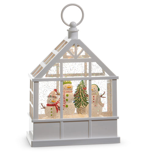 Snowmen Lighted Water Lantern