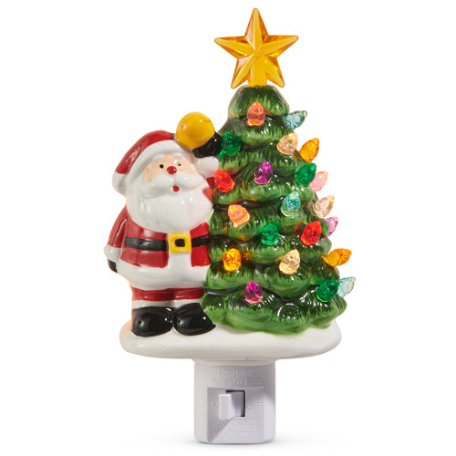 Santa with Tree Night Light