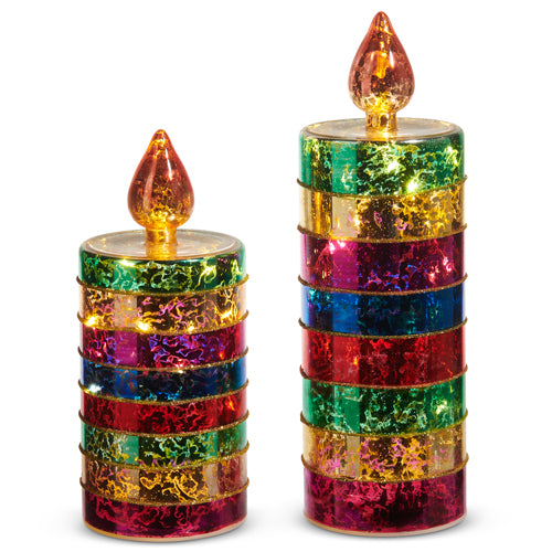 Lighted Glass Candle Set