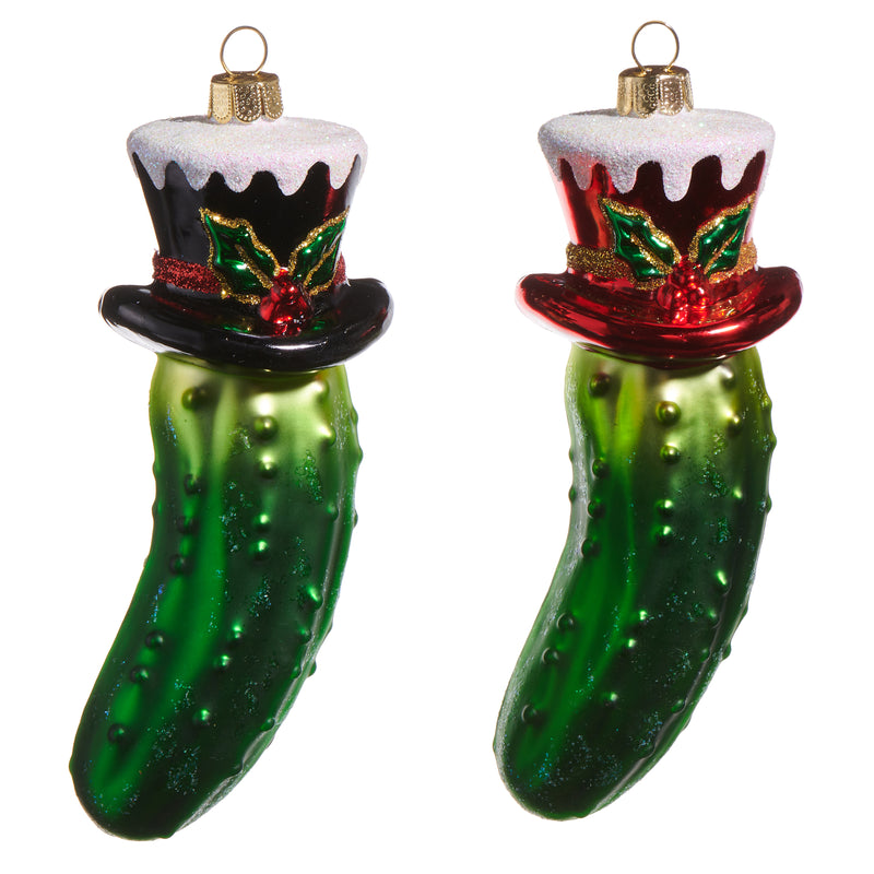 Pickle in Hat Ornament