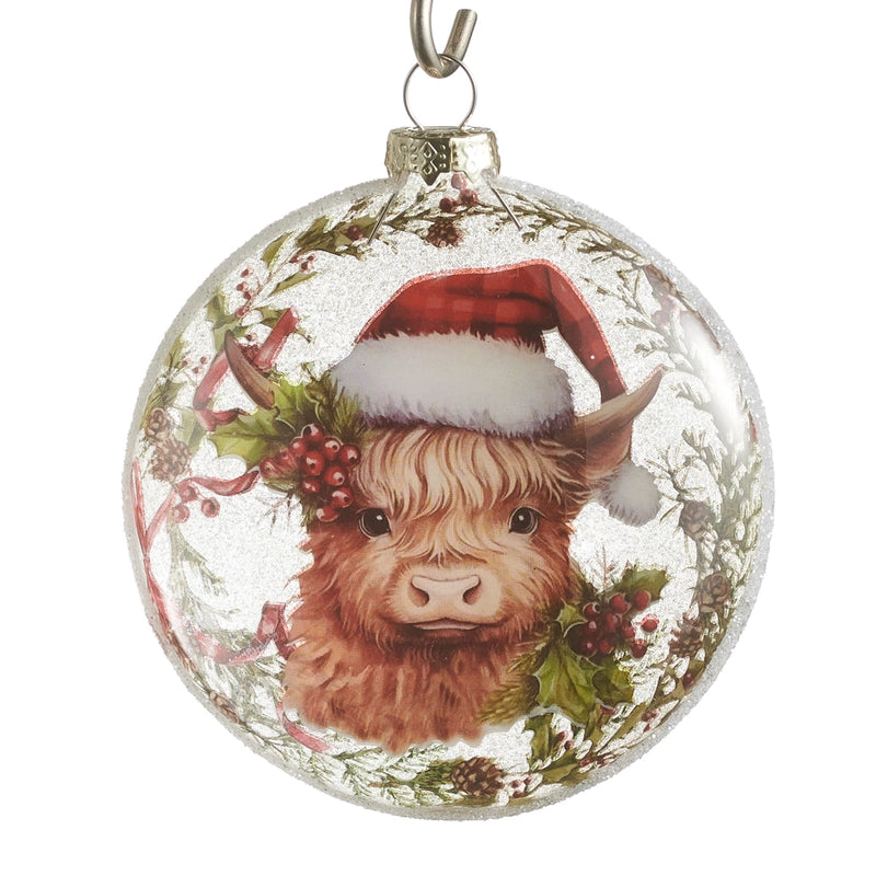Highland Cow Disc Ornament