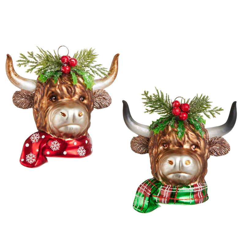Highland Cow Head Ornament
