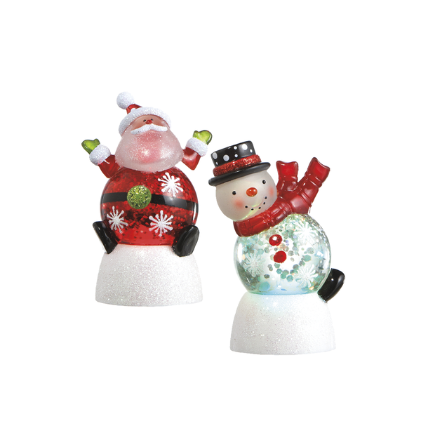 LED Mini Santa and Snowman Shimmers