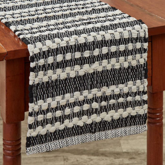 Onyx and Ivory Chindi Table Runner - 2 Options
