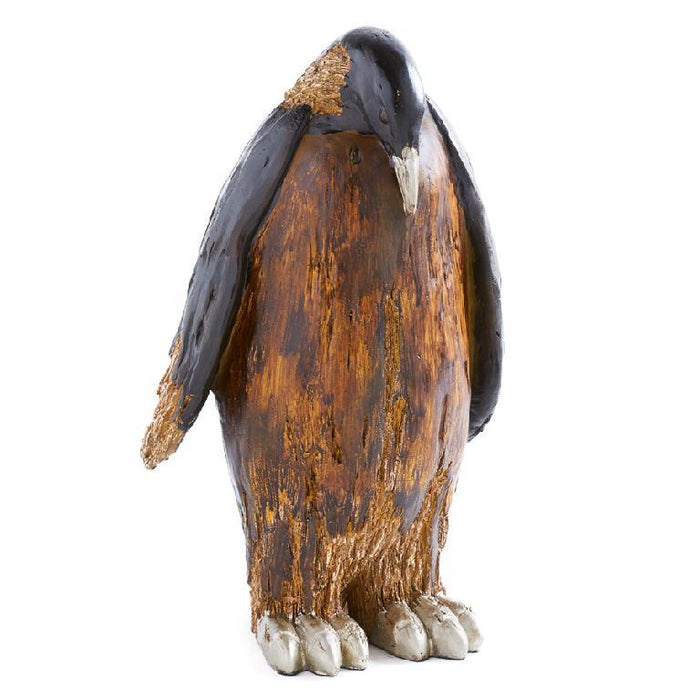 Brown Penguin with Head Down Statue