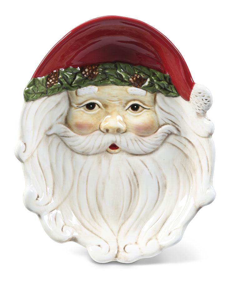 Santa Face Ceramic Plate