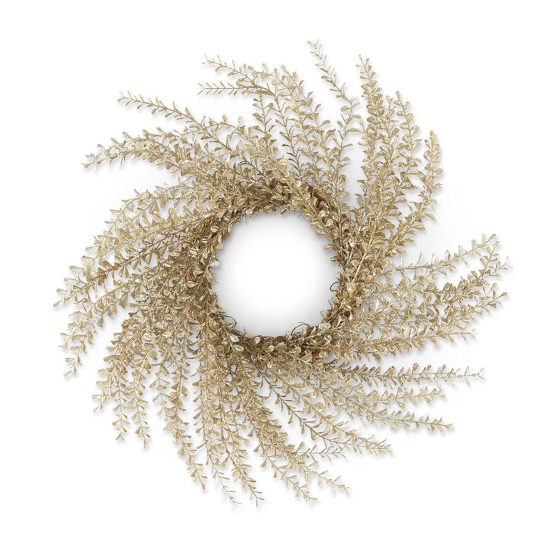 Champagne Glittered Wreath - 23"