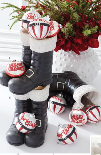 Black Santa Boot Planter