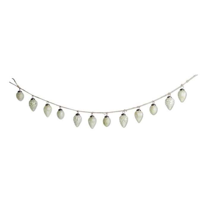 Mercury Glass Acorn Ornament and Twine Banners - 7 Colors