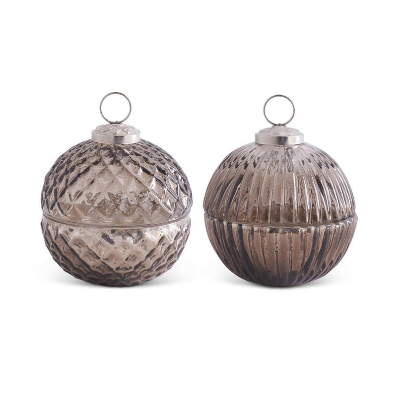 Filled Christmas Ornament Candle Sets of 2