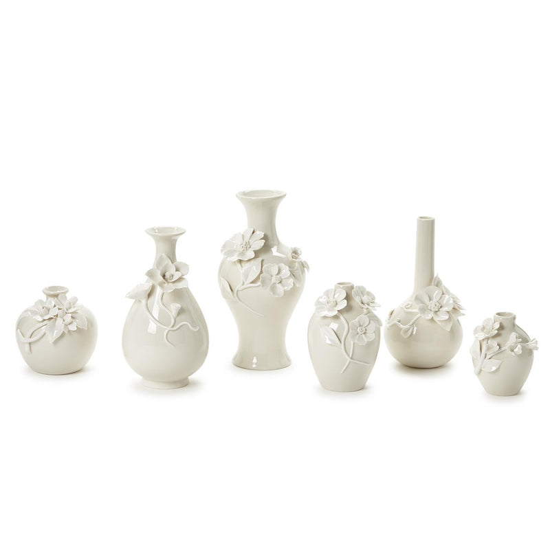 Mini Vases with Sculpted Flower - 6 Styles