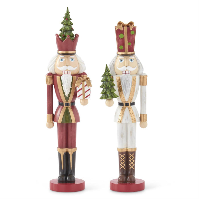 White and Gold Nutcracker Figurines